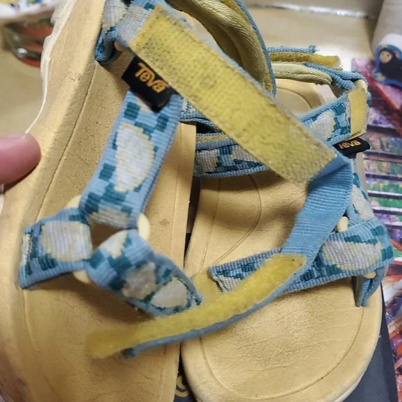 TEVA, T HURRACAINE Blue and Yellow Sandals - Picture 10 of 13